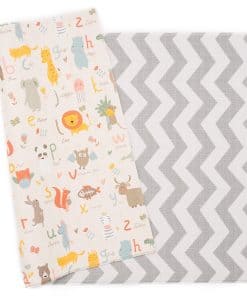 Tapete de juegos para bebé (Grande, Zig Zag - Gris) 82'' x