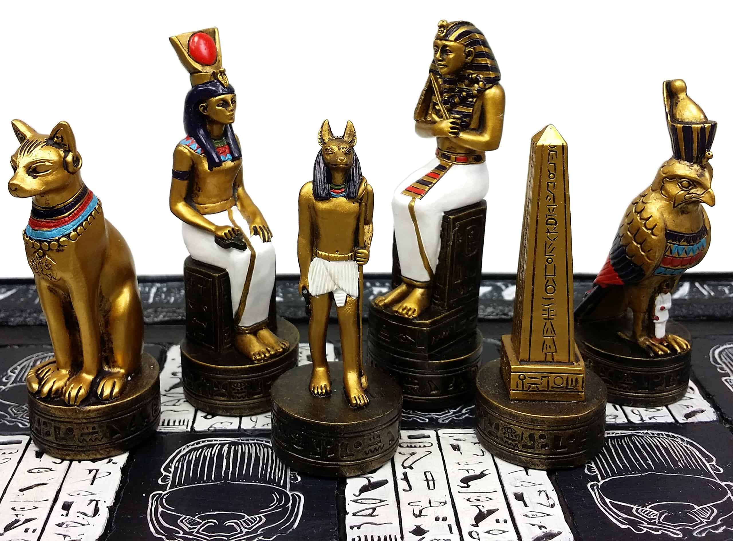 Juego de Ajedrez Egipcio de Anubis HPL en Oro y Plata con - Imagen 4