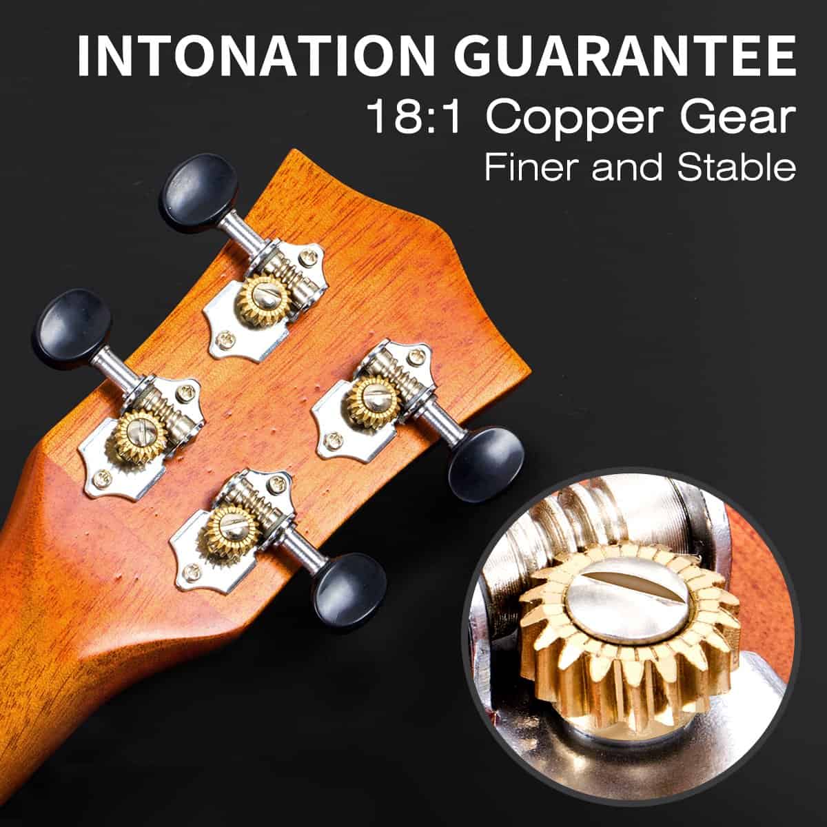 Ukelele Soprano AKLOT de 21 Pulgadas de Caoba Maciza para - Imagen 4