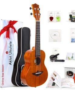 Ukelele Tenor, AKLOT de 26 pulgadas de Caoba Sólida para