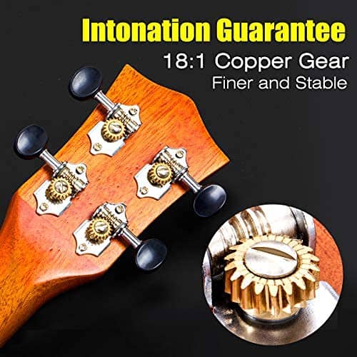 Ukulele de Concierto, AKLOT Ukelele Acústico-Eléctrico 23 - Imagen 3