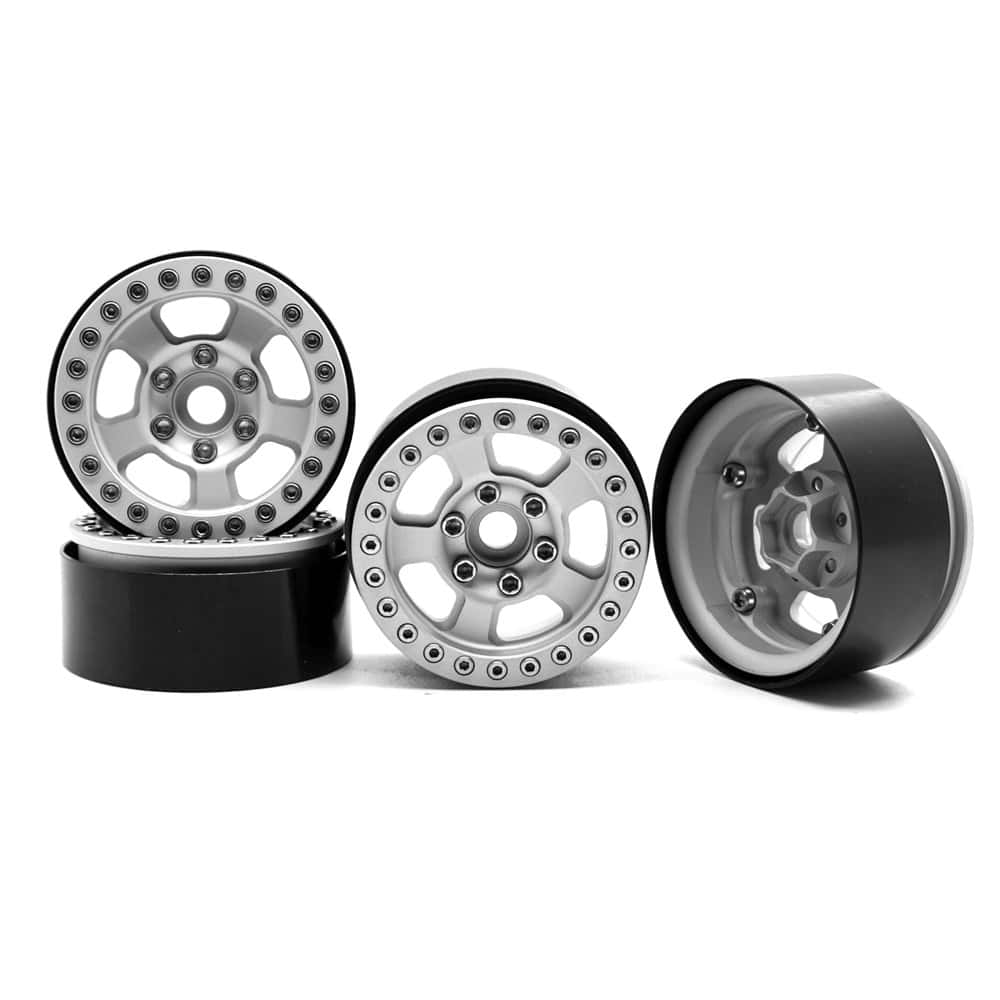 4Pcs Rines de Rueda Beadlock de Aleación de Aluminio 1.9" - Imagen 3