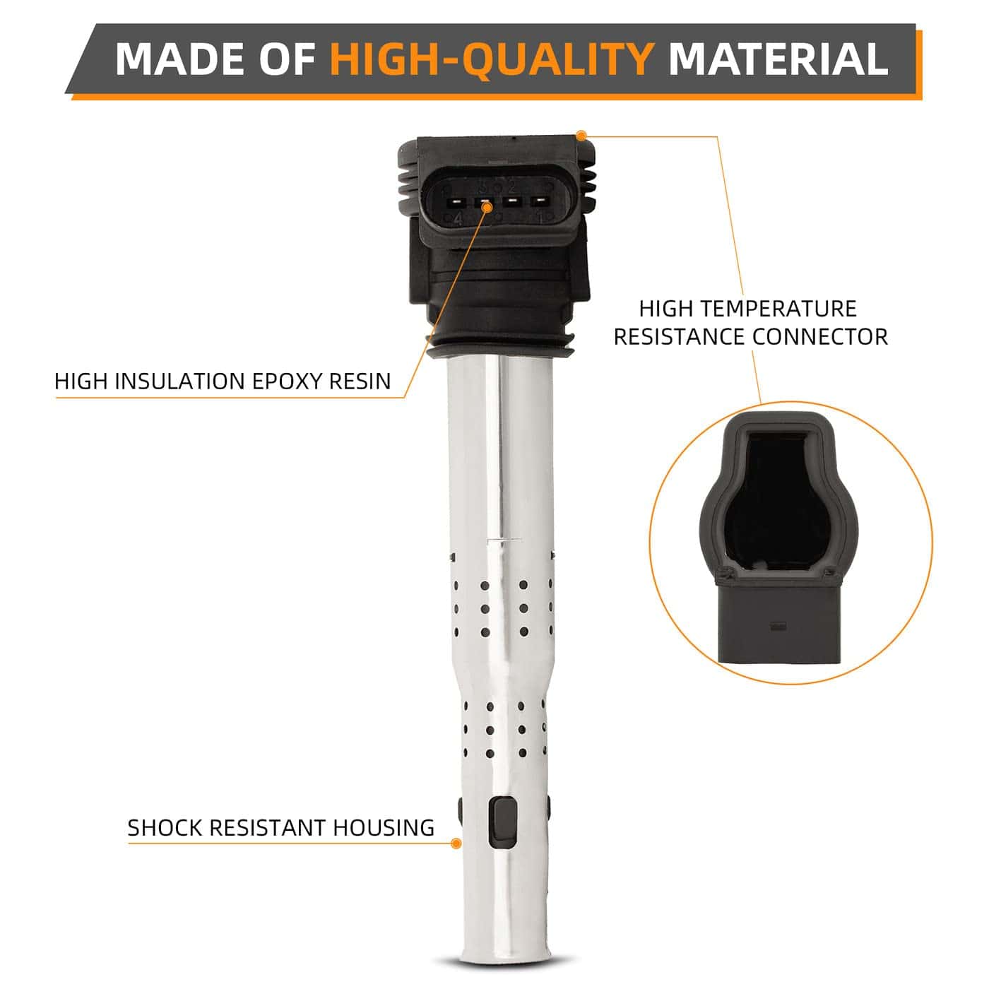 DEAL AUTO ELECTRIC PARTS Paquete de 4 Nuevas Bobinas de - Imagen 5