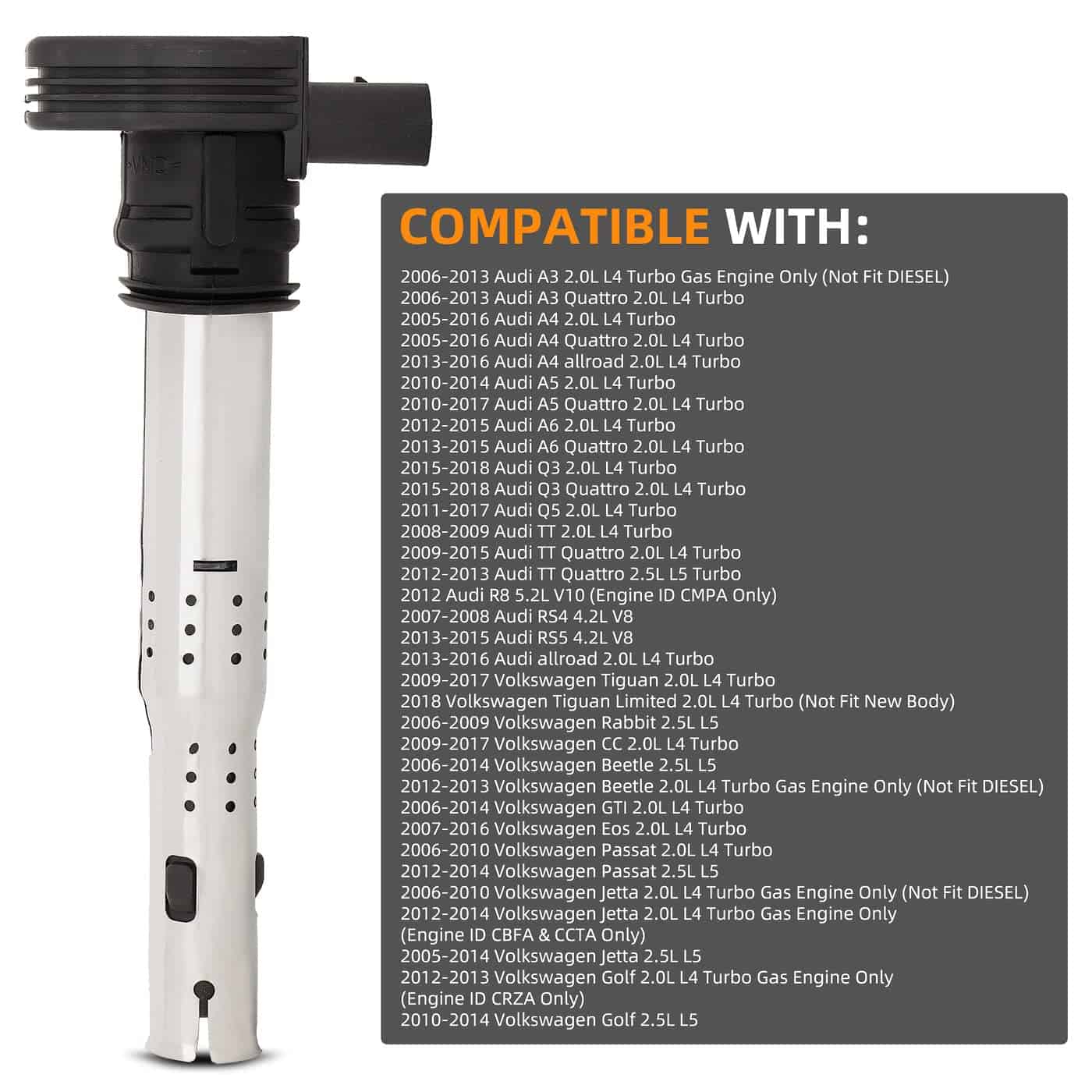 DEAL AUTO ELECTRIC PARTS Paquete de 4 Nuevas Bobinas de - Imagen 4