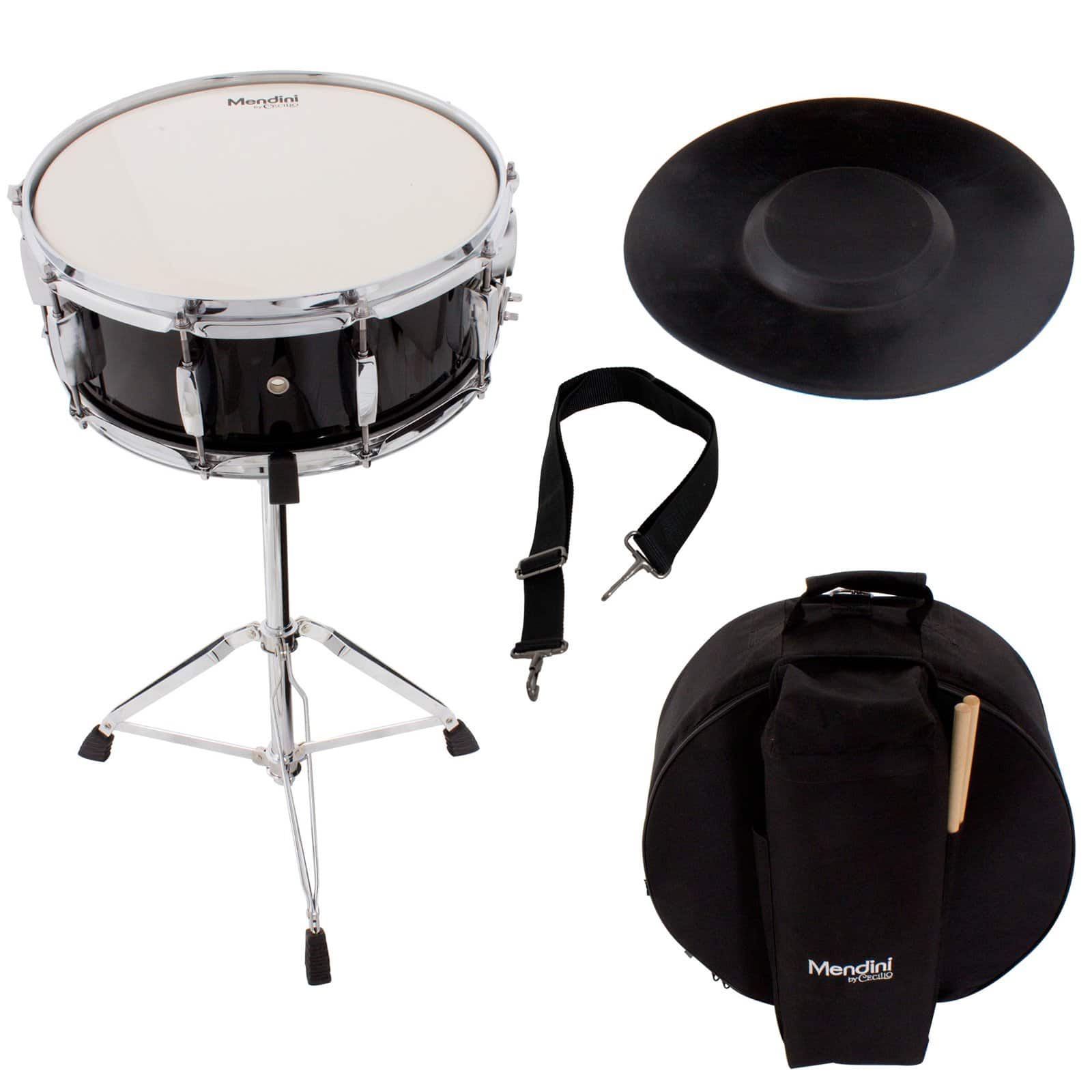 Set de Tambor de Marcha Mendini 14 x 5.5 pulgadas, Tambor