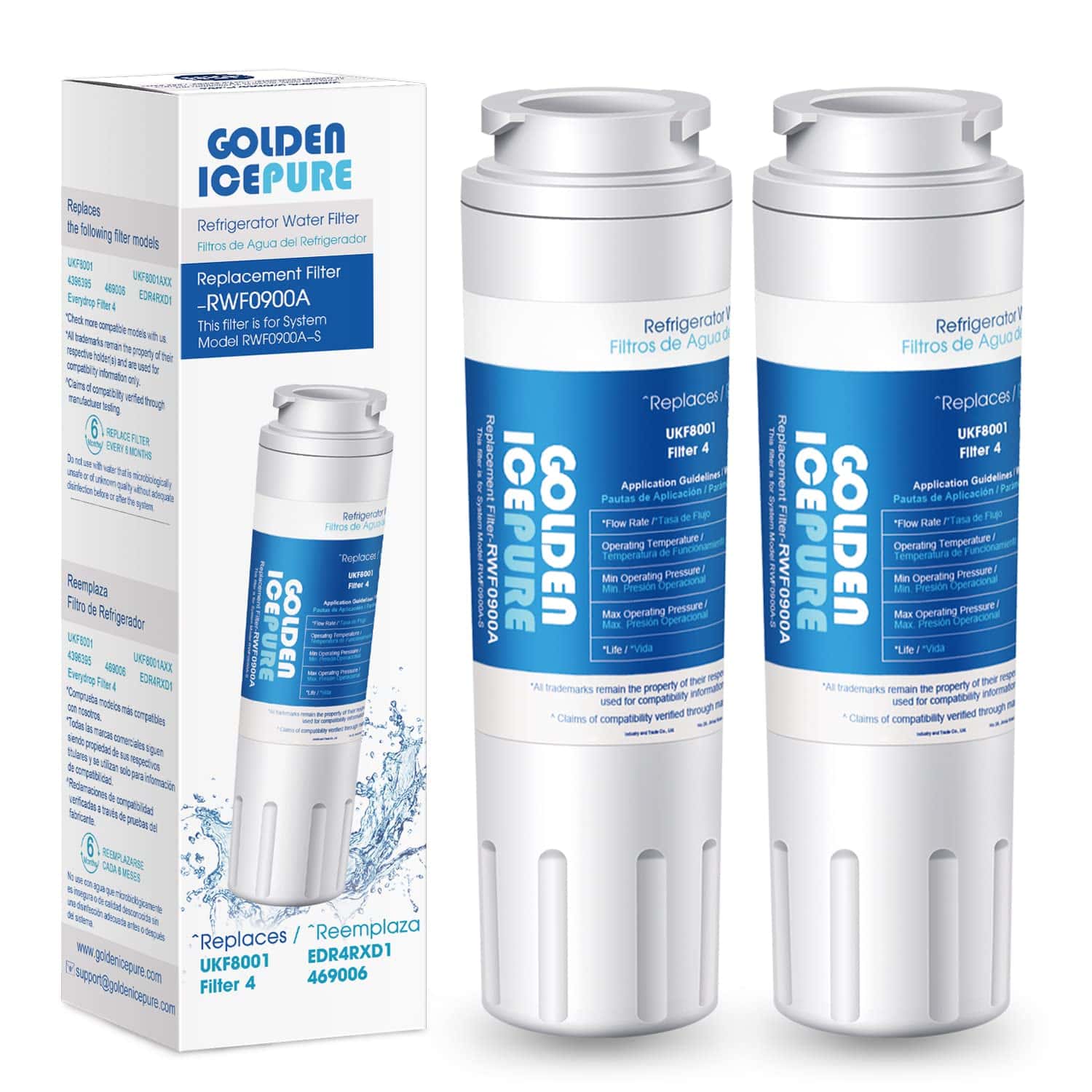 FILTRO DE AGUA PARA REFRIGERADOR GOLDEN ICEPURE UKF8001