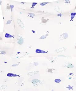 Juego de sábanas completo J-pinno Sea Animal Fish Whale