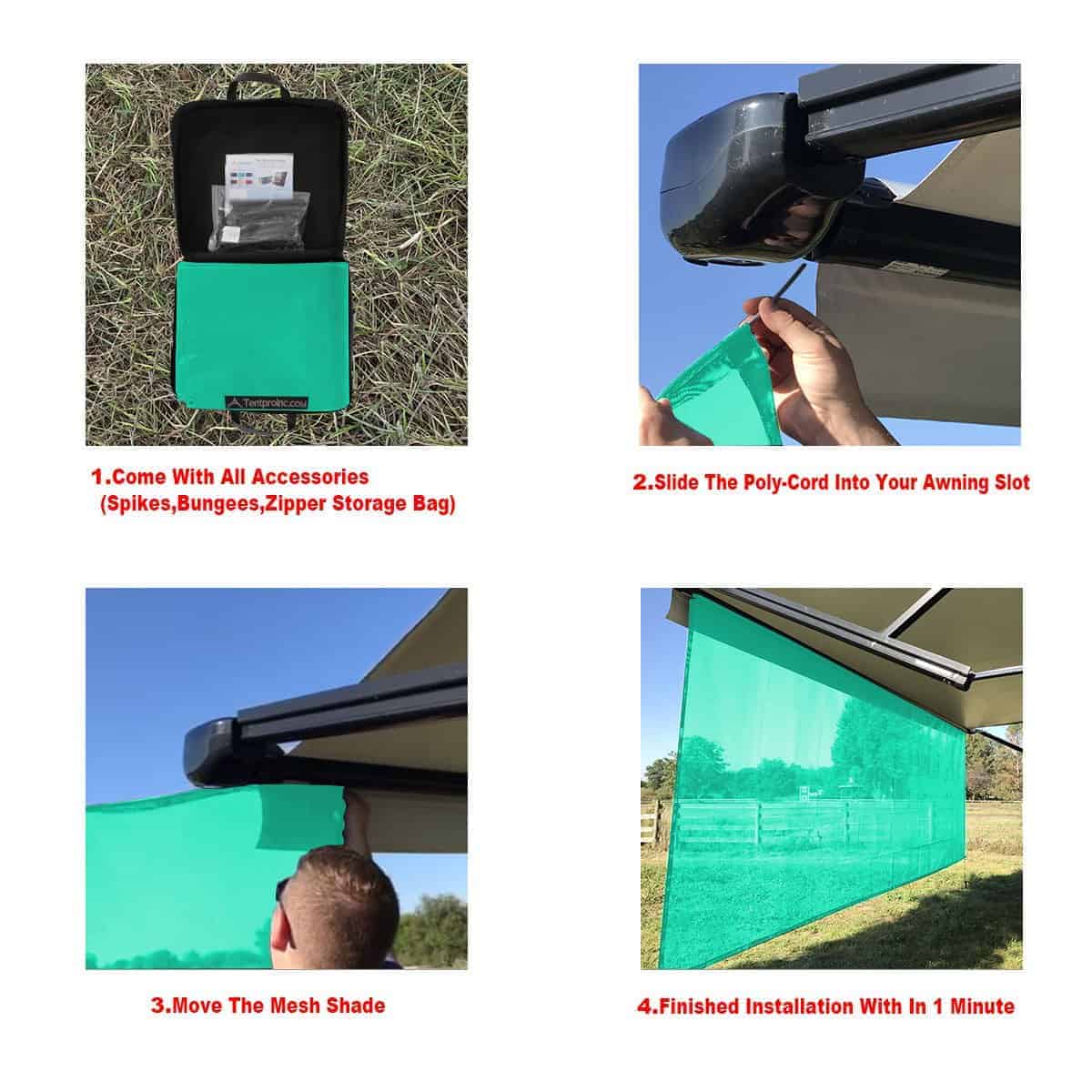 Toldo para caravana Tentproinc RV, sombra de sol, pantalla - Imagen 4