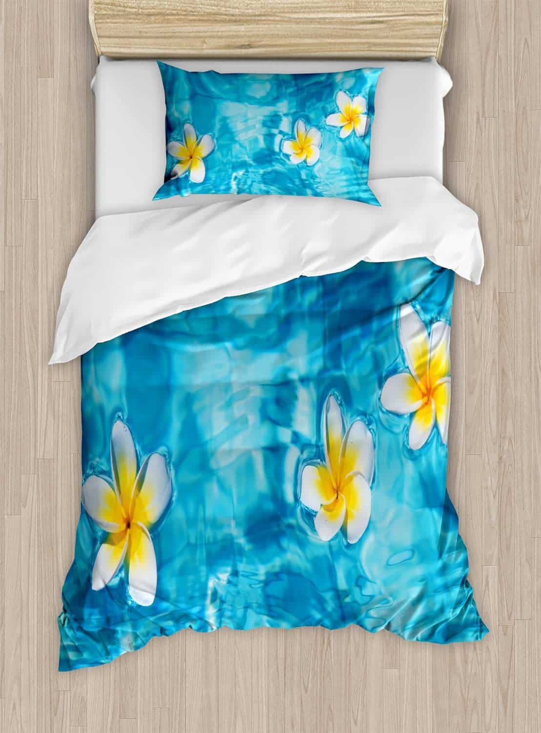 Ambesonne Juego de Funda Nórdica Hawaiana, Flor de