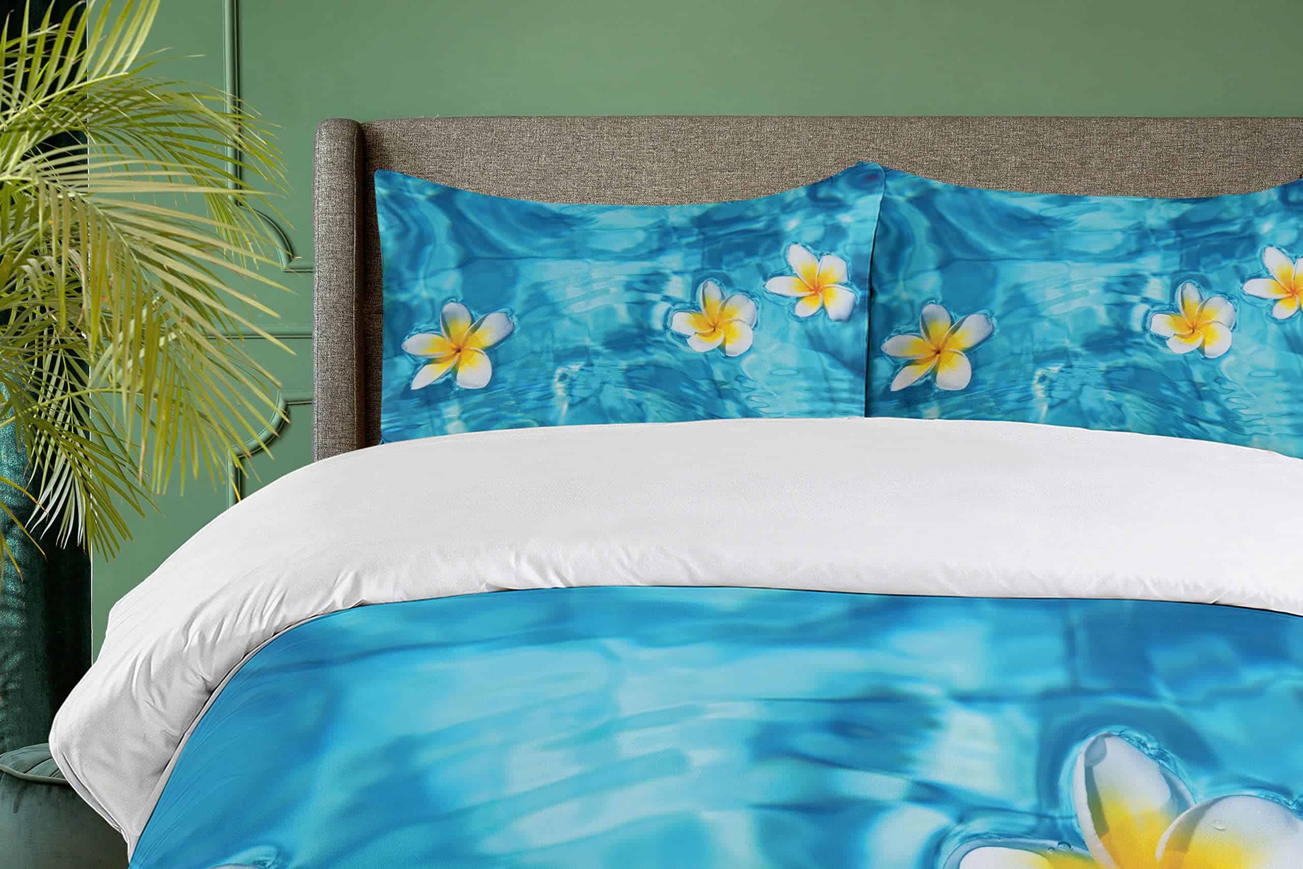 Ambesonne Juego de Funda Nórdica Hawaiana, Flor de - Imagen 4