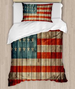 Juego de Funda Nórdica Ambesonne USA, Pintada en Viejo