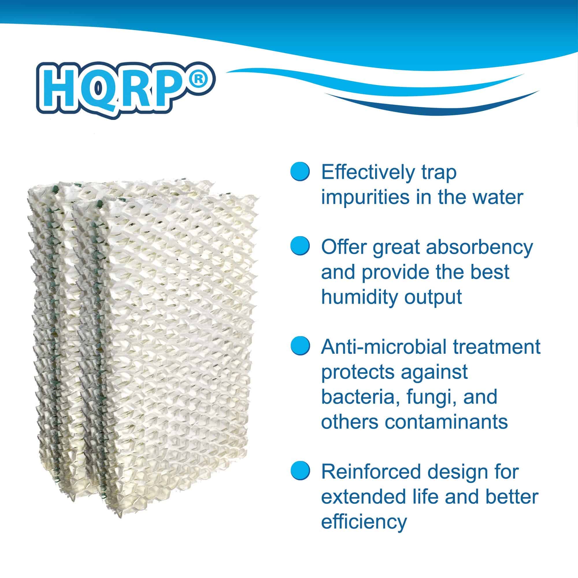 HQRP 2-pack Filtro de Mecha para Humidificador de Repuesto - Imagen 6