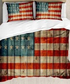 Juego de funda nórdica Ambesonne USA, Cuatro de Julio Día