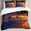 Juego de Funda de Edredón Ambesonne Hawaiian, Amanecer del