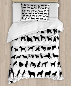 Set de Funda de Edredón Ambesonne para Amantes de Perros,