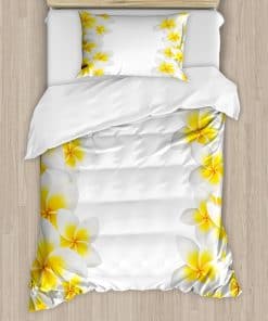 Juego de Funda nórdica Ambesonne Hawaiiana, Exótico Jardín