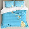 Juego de Funda Nórdica Ambesonne Hawaiana, Mapa de las