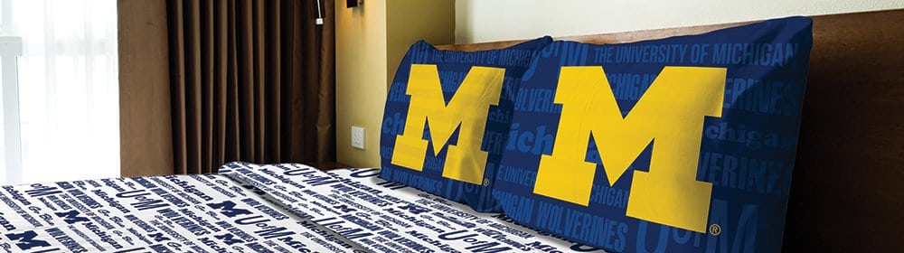 Juego de sábanas completas de la Universidad de Michigan