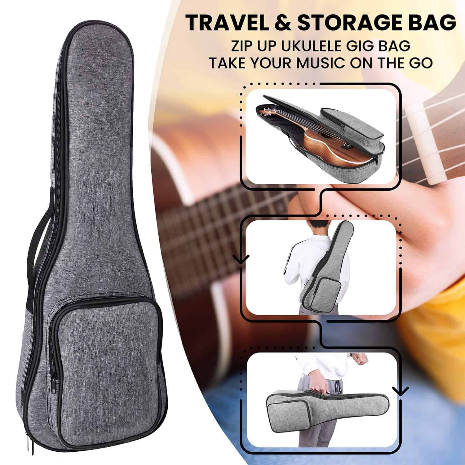 Ukelele Ranch Concert de 23 pulgadas Kit Profesional con - Imagen 7