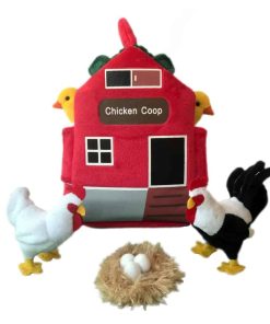 Juego de Peluche en Forma de Granja de Casa de Pollos Adore