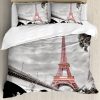 Juego de Funda nórdica Ambesonne Paris, Torre Eiffel Puente