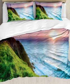 Juego de funda nórdica Ambesonne, Faro de Byron Bay durante