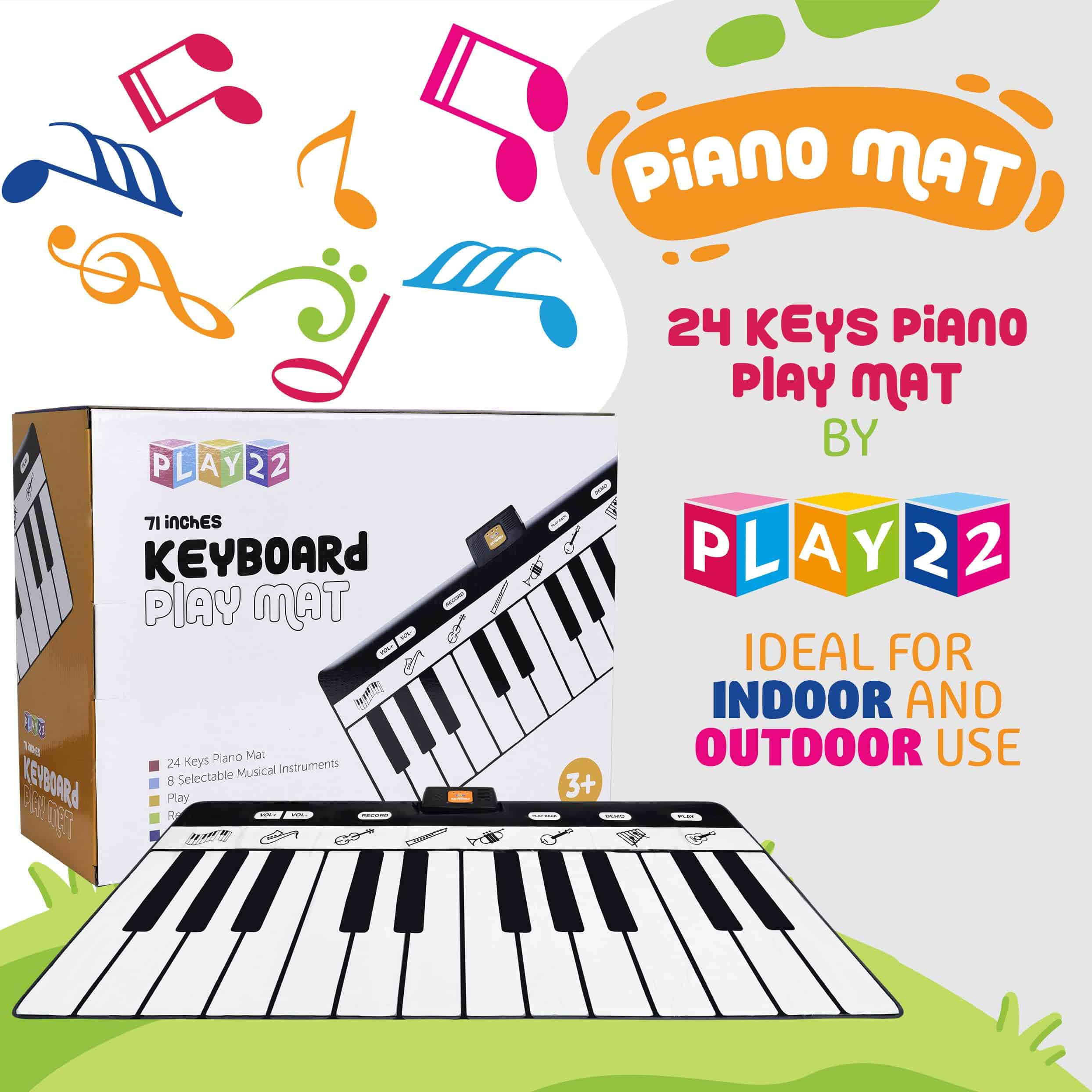 Tapete de Piano Play22 para Niños 71" - 24 Teclas Piano - Imagen 4