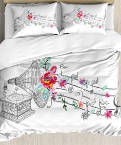 Set de Funda de Edredón Ambesonne de Música, Estilo Vintage