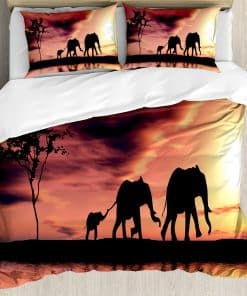 Juego de Funda Nórdica Ambesonne Animal, Siluetas de