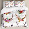 Juego de Funda de Edredón con Astas de Ciervo, Bouquet de