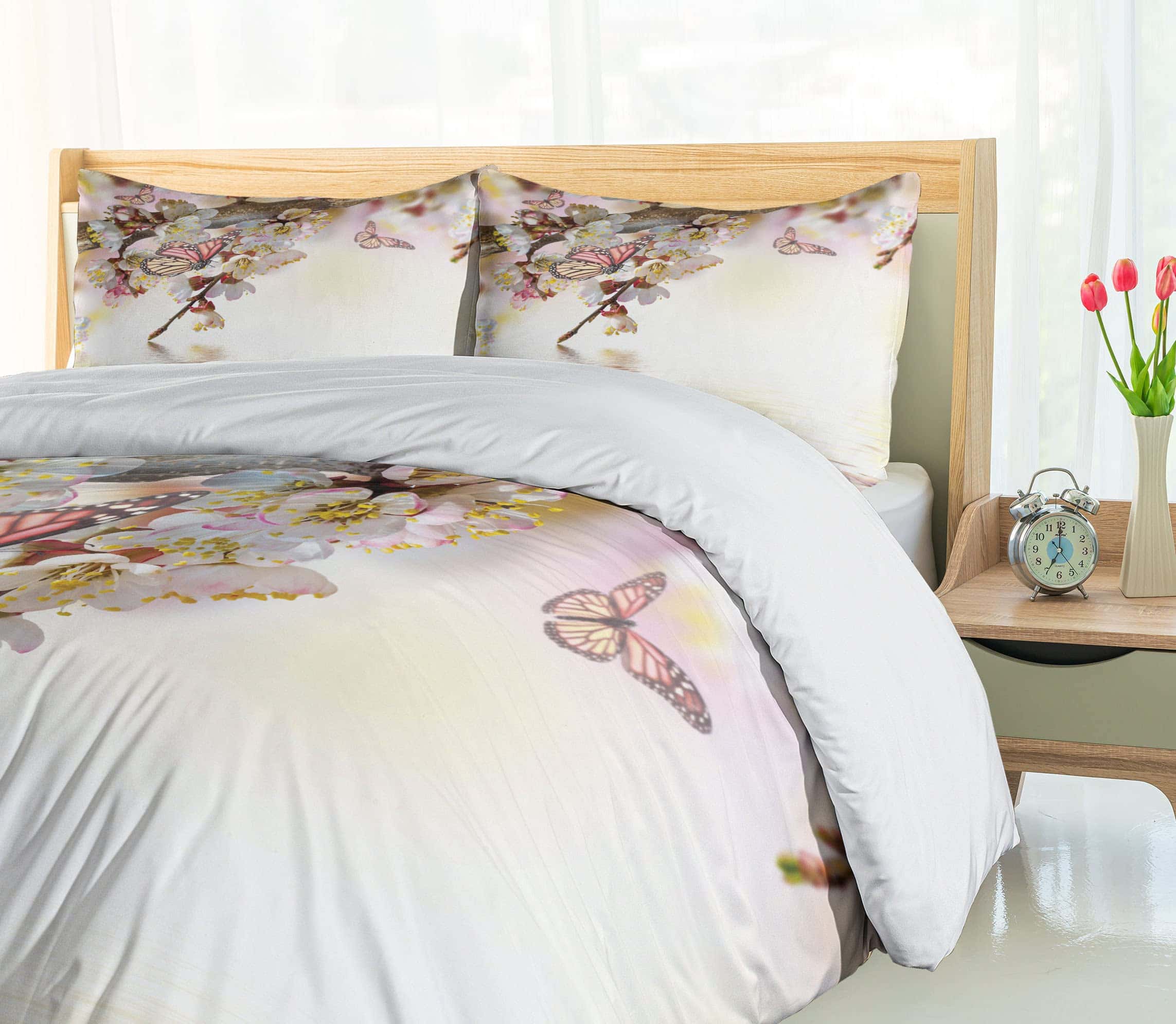 Juego de Cubierta de Edredón Japonés Ambesonne, Jardín - Imagen 5