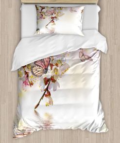 Juego de Funda Nórdica Ambesonne Japonés, Jardín Estilo