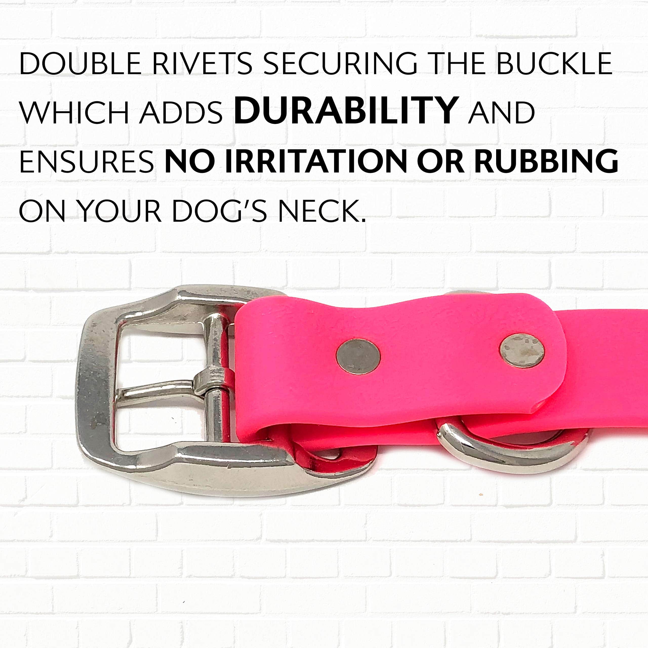 Collar para Perro Grande Impermeable Rosa de Regal Dog - Imagen 7