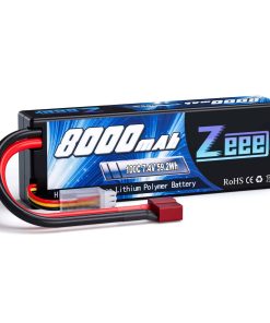 Batería Lipo Zeee 2S 8000mAh 7.4V 100C con Funda Rígida y