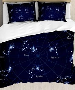 Juego de Funda Nórdica Ambesonne Constellation, Mapa de