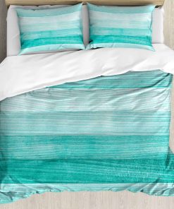 Juego de Funda nórdica Teal de Ambesonne, Tablero de madera