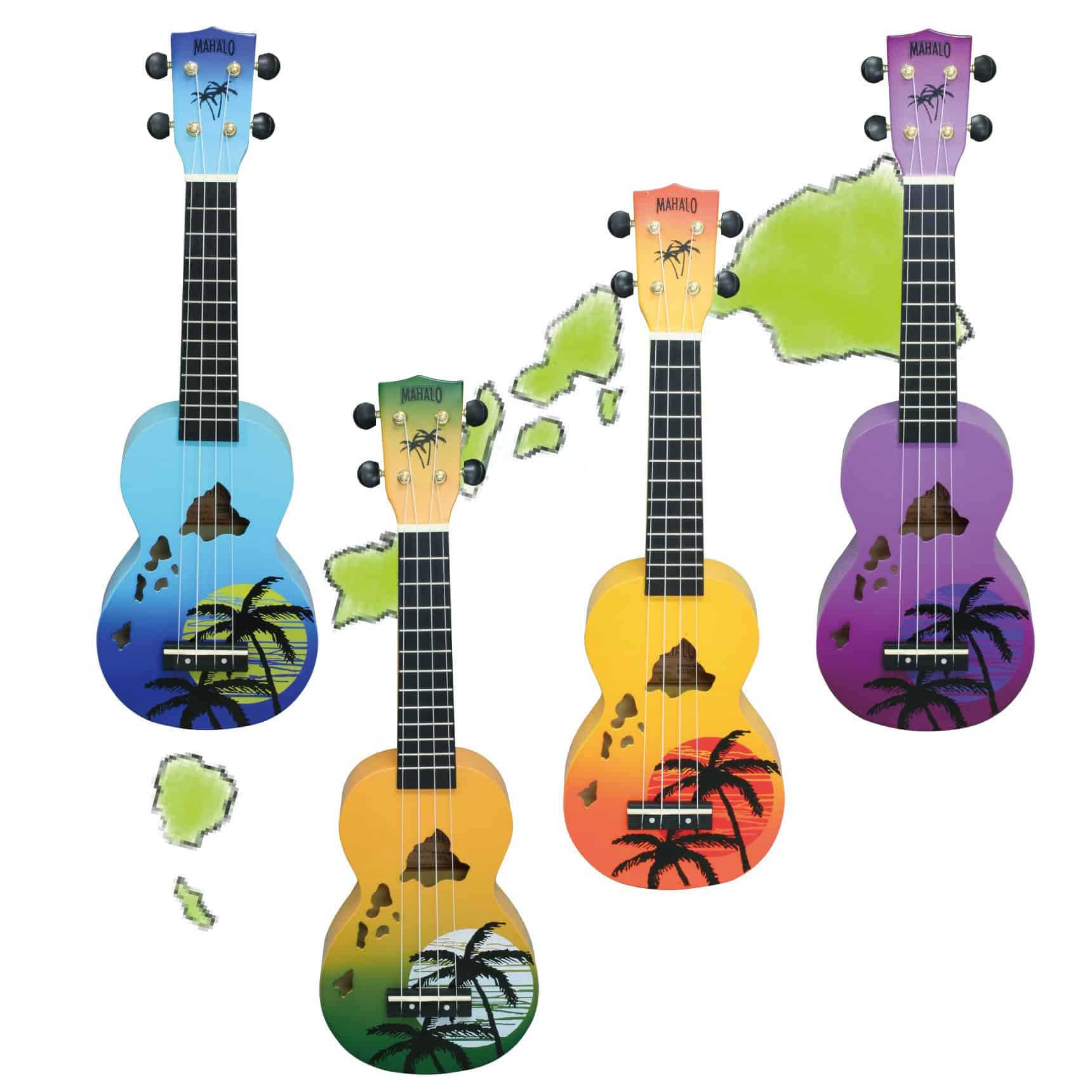 Ukulele de la Serie Diseño Mahalo, Diestro, Morado Burst, - Imagen 8