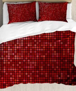 Juego de Funda nórdica Ambesonne Maroon, Patrón de