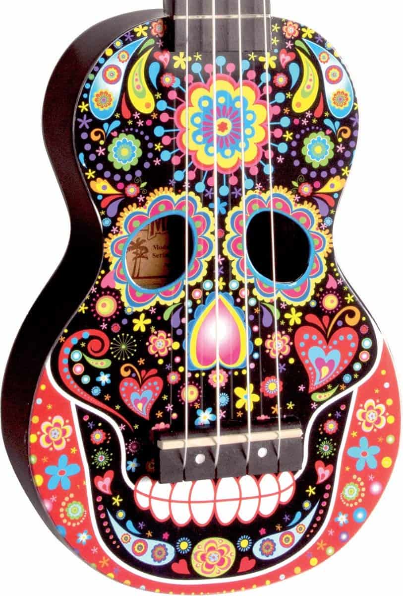 Ukulele Mahalo Art Series, diestro, Calavera del Día de los - Imagen 4