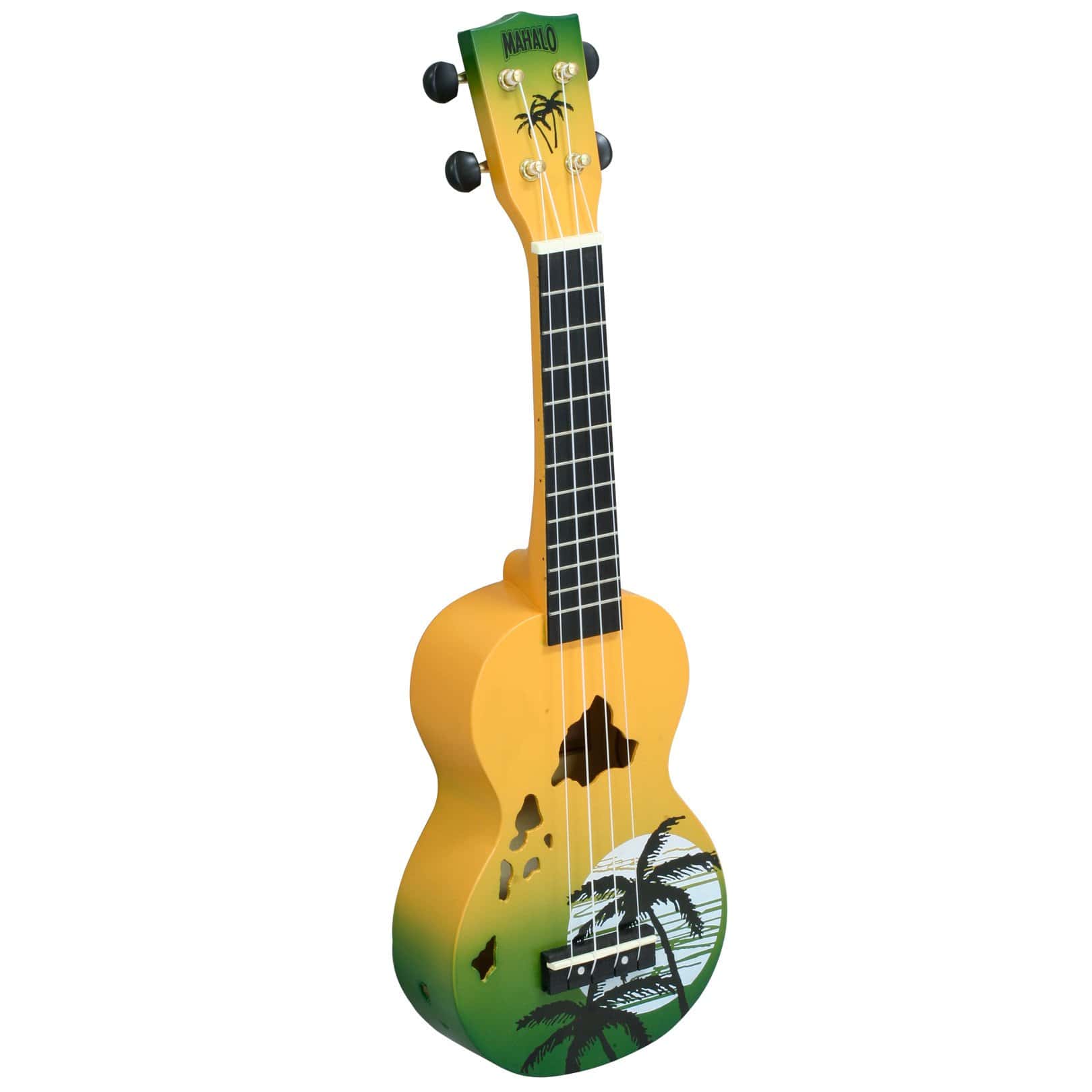 Ukulele Mahalo Designer Series, Diestro, Green Burst, - Imagen 3