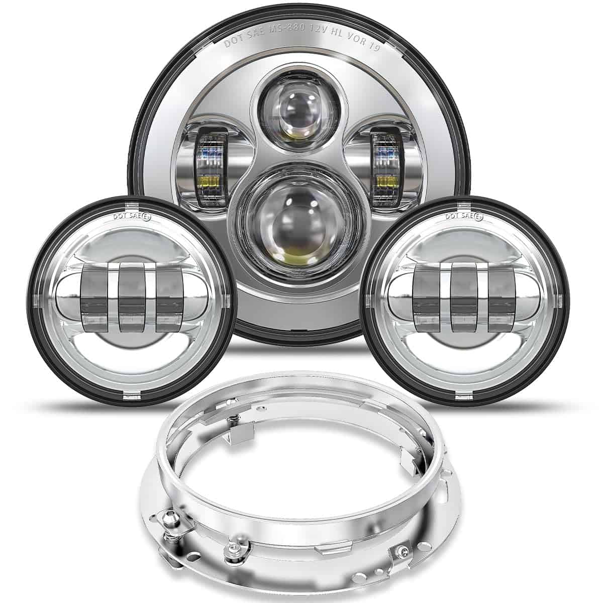 Juego de Faros LED 7 pulgadas TRUCKMALL para Motocicletas