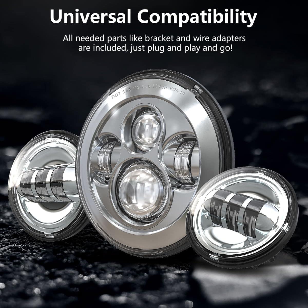 Juego de Faros LED 7 pulgadas TRUCKMALL para Motocicletas - Imagen 8