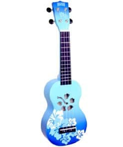 Ukulele de la Serie Diseñador Mahalo, Diestro, Blue Burst,