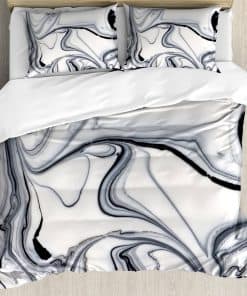 Juego de Funda nórdica Ambesonne Marble, Mezcla psicodélica