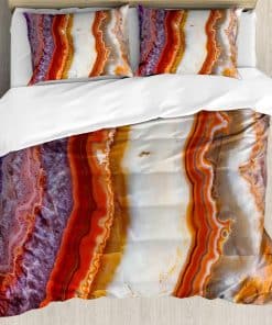 Juego de Funda de Edredón con Estampado de Mármol,