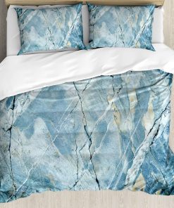 Juego de Cubierta de Edredón con Estampado de Mármol