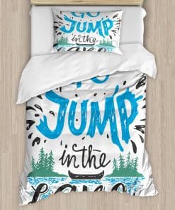 Juego de Funda Nórdica Ambesonne Cabin, Estilo Vintage de