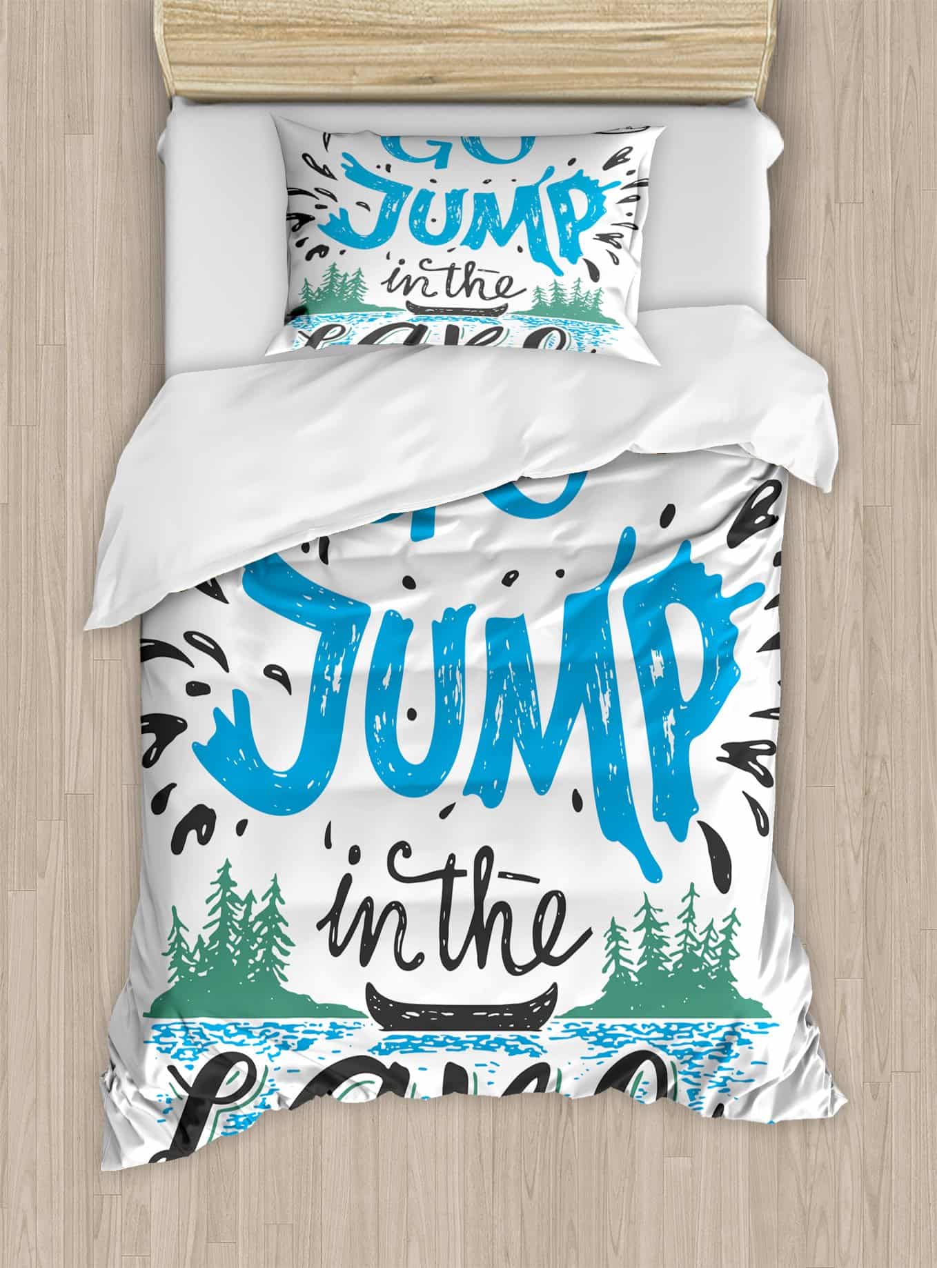 Juego de Funda Nórdica Ambesonne Cabin, Estilo Vintage de