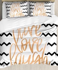 Juego de Funda Nórdica Ambesonne Live Laugh Love, Arte