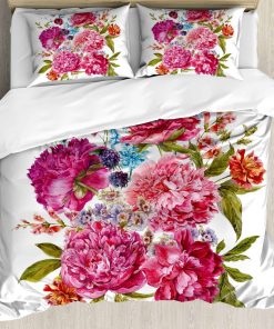 Juego de Funda Nórdica Ambesonne Shabby Flora, Suave Verano